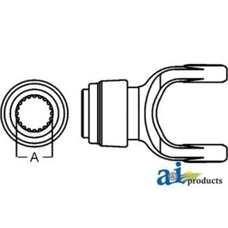 A & I PRODUCTS Safety Slide Lock Tractor Yoke 7" x4" x3" A-D551106